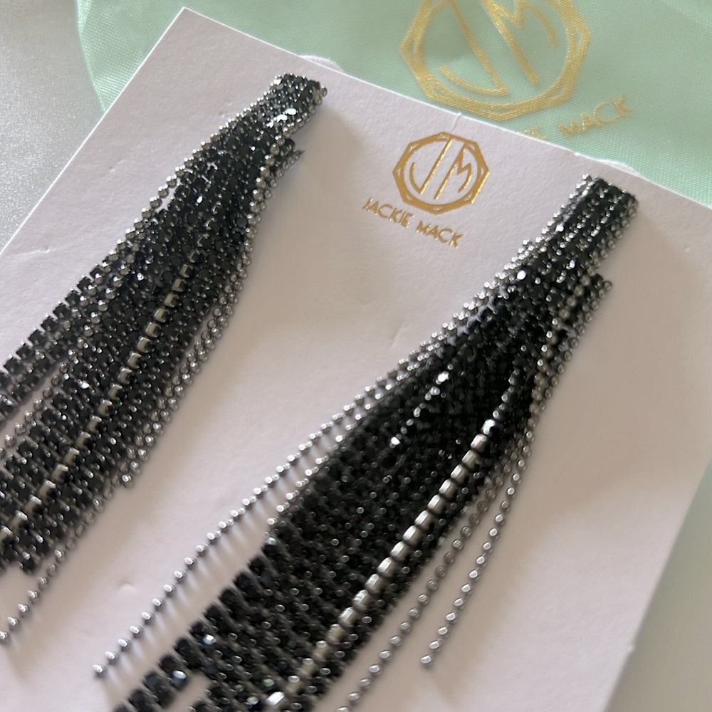 Jackie Mack Adhara Earrings Gunmetal (current online $78)